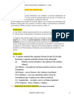 Conceitos de Arte e de Literatura. El1 Ano I