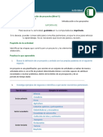 Actividades de Curso de Formulacion y Evaluacion de Proyectos