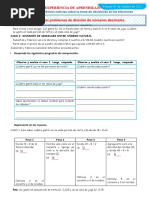 D5 A1 FICHA MAT - Resolvemos Problemas de División de Números Decimales.