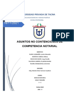 Asuntos No Contenciosos de Competencia Notarial - Grupo 3