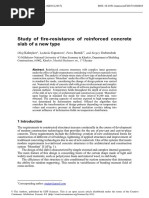 Study of Fire-Resistance of Reinforced Concrete