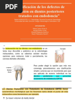 Clasificación de Los Defectos de Extensión en Dientes Posteriores Tratados Con Endodoncia