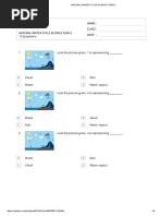 Natural Water Cycle Science Year 2