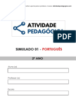 Simulado 01 - Português - 2º Ano