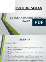 1.3 Sukan Dan Integrasi Kaum