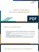 Addendums, Contratos, y Convenios Modificatorios