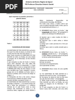 Avaliação Português 2°EM - 3° Bimestre