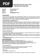 PDF Course Outline Electrical Machines II DD