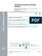 Analysis of Treatment Plant For Dyeing I