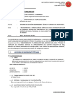 Informe N°01-Ro - Compatibilidad de Expediente Técnico - Consulta Al Proyectista