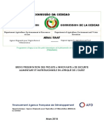 Breve Presentation Des Projets Innovants de Securite Alimentaire Et Nutritionnelle en Afrique de L Ouest - Mars 2018