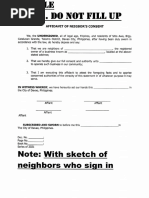 Sample Affidavit of Neighbor's Consent