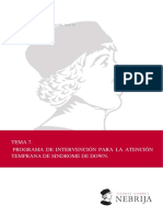 Tema 7. Programa de Intervención para La Atención Temprana de Sindrome de Down