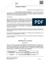 Estado de Emergencia Heladas Mendoza