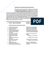 Acta de Comformacion de La Instancia de Articulacion Local