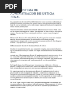 El Subsistema de Administracion de Justicia Penal