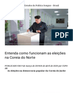 Entenda Como Funcionam As Eleições Na Coreia Do Norte - Centro de Estudos Da Política Songun - Brasil