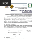 Por: Raúl F. Jimenez Ticona: Álgebra Pre Universitaria