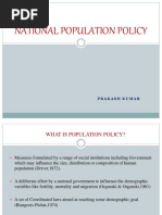 National Population Policy: Prakash Kumar