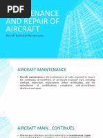 Maintenance and Repair of Aircraft