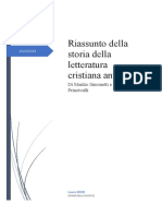 Riassunto Storia Della Letteratura Cristiana Antica Di Prinzivalli e Simonetti