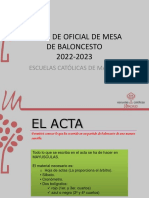 Curso Oficial de Mesa Baloncesto Ecm 22-23