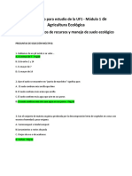 Preguntas y Respuestas de Estudio de La UF1 - Módulo 1 de Agricultura Ecológica