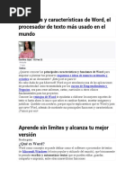 Funciones y Características de Word