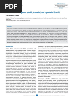 An Overview of Analgesics Opioids, Tramadol, and Tapentadol (Part 2)