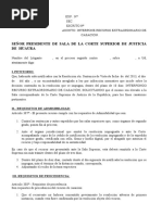 Modelo de Escrito de CASACION