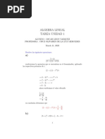 Tarea Unidad 1 Algebra Lineal 2022