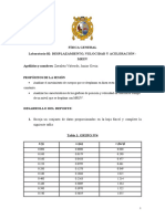 Reporte de Laboratorio 02 de Física General - MRUV