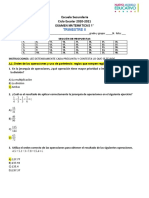 Examen Matematicas 1° Segundo Trimestre