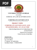 Corporate Governance Project 9th Sem