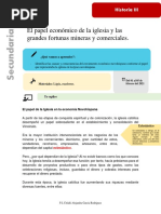 El Papel Economico de La Iglesia y Las Grandes Fortunas Mineras y Comerciales