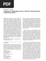 Modeling of A Discharging Cavity in A Dielectric Material Exposed