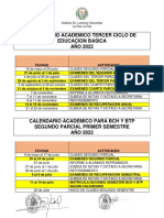 Calendario Academico 2022