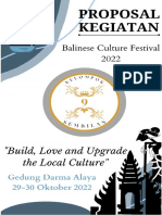 Proposal Kegiatan Balinese Culture Festival 2022