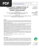 Emotional Configurations of Politization in Social Justice Movements - Curnow - Vea 2020