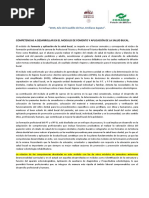 Competencias A Desarrollar en El Modulo de Fomento y Aplicación de La Salud Bucal