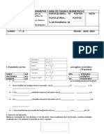 PRUEBA de PERIMETRO Y AREA DE FIGURAS GEOMETRICAS 5° Basico