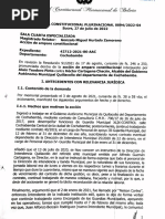 Sentencia Constitucional A.A.C. y Proveido 31-10-22 Alain Teodoro Pinto