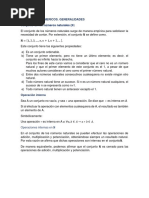 Conjuntos Numéricos Generalidades (1) Teoria