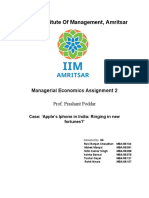 Managerial Economics - Assignment 2