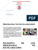 Programas No Escolarizados