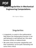 Singularities in Mechanical Engineering Computations