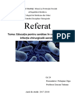 Referat Educația Pentru Sănătate În Comunitate În Infecția Chirurgicală Aerobă