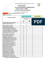 Lista de Cotejo Con Colores