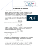 Chapter:3 Compressible Flow and Nozzles: I. Important Properties of Compressible Flows