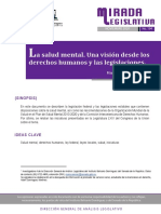 La Salud Mental. Una Visión Desde Los Derechos Humanos y Las Legislaciones